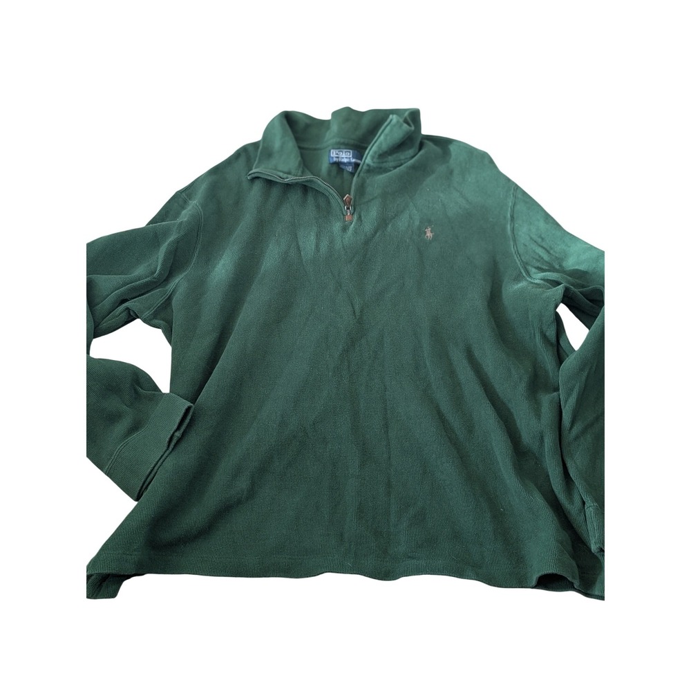 Polo Ralph Lauren Men's Green Quarter Zip Pullover Sweater XXL